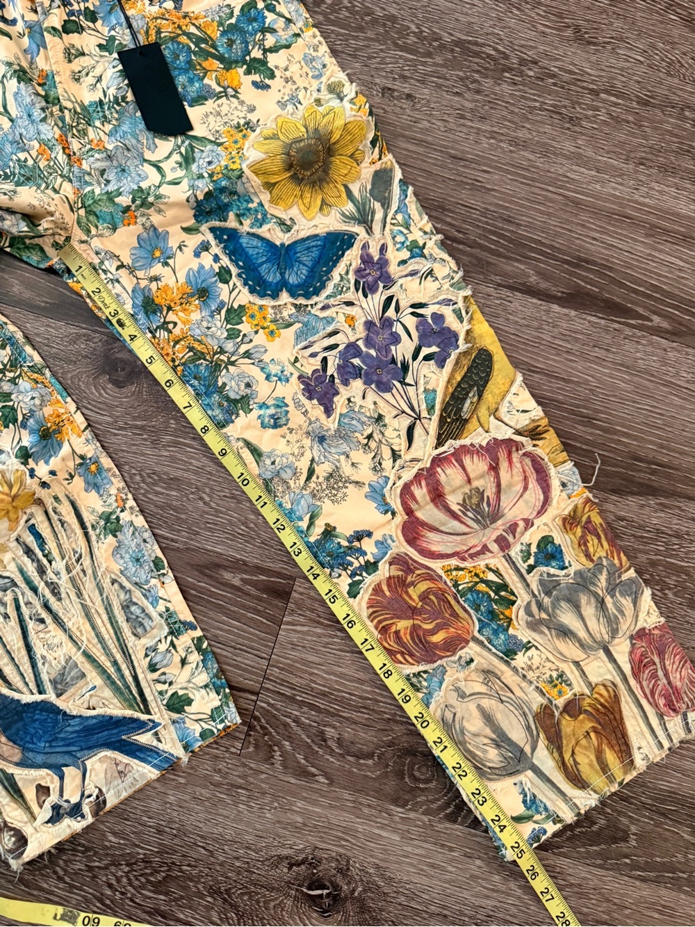 R13 Floral Appliqué X-Boyfriend Pant New - Picture 7 of 9